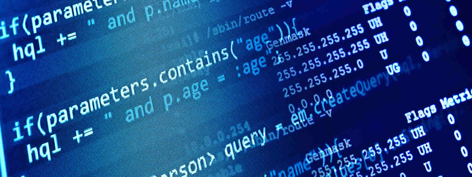 An image of a computer screen with programming code on it.